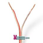 Luidsprekerkabel, 2x 1,50 mm², 25 m, Speaker, Transparant, 10 meter of meer, Nedis, Nieuw, Info@marbeco.nl