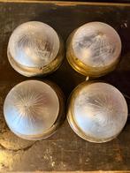 Antieke Plafondlampen - Set van 4, Gebruikt, E27 (groot), Ophalen, 30 tot 60 watt