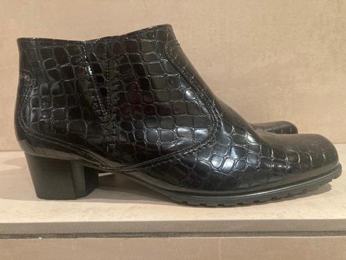 Enkellaarsjes zwart croco motief Ara Jenny | maat 9, Kleding | Dames, Schoenen, Zo goed als nieuw, Lage of Enkellaarzen, Zwart