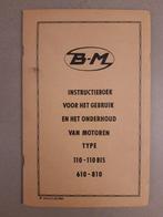 Stationaire motor Bernard B-M type 610 810 instructieboek