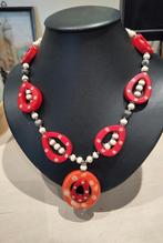 Antieke berber ketting bakeliet en botten gesneden, Sieraden, Tassen en Uiterlijk, Antieke sieraden, Verzenden, Overige materialen