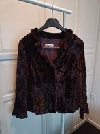 Jasje Gerry Weber, kleur bruin, velours, mt 42, Ophalen of Verzenden, Zo goed als nieuw, Maat 42/44 (L), Bruin