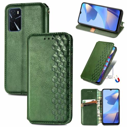 Luxe PU Lederen Wallet Case Set voor OPPO A16 / A54s _ Groen, Telecommunicatie, Mobiele telefoons | Hoesjes en Frontjes | Overige merken
