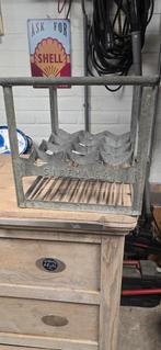 Vintage zinken flessenrek - overcompleet, Antiek en Kunst, Antiek | Gereedschap en Instrumenten, Ophalen