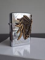 Zilveren Zippo met Gouden Valkyrie, Verzamelen, Rookartikelen, Aanstekers en Luciferdoosjes, Ophalen of Verzenden, Gebruikt, Aansteker