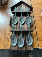 Lepelrek met 6 tinnen lepels, Antiek en Kunst, Antiek | Tin, Ophalen of Verzenden