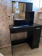 Kaptafel zwart met spiegel van VidaXL, Nieuw, Minder dan 100 cm, Hout, 50 tot 100 cm