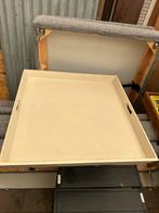 Houten dienblad creme wit - 80cm x 80cm, Doe-het-zelf en Verbouw, Tekentafels, Ophalen, Gebruikt, Minder dan 130 cm