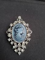 Vintage Camee Broche met Strass, Overige materialen, 4 tot 7 cm, Nieuw, Ophalen of Verzenden