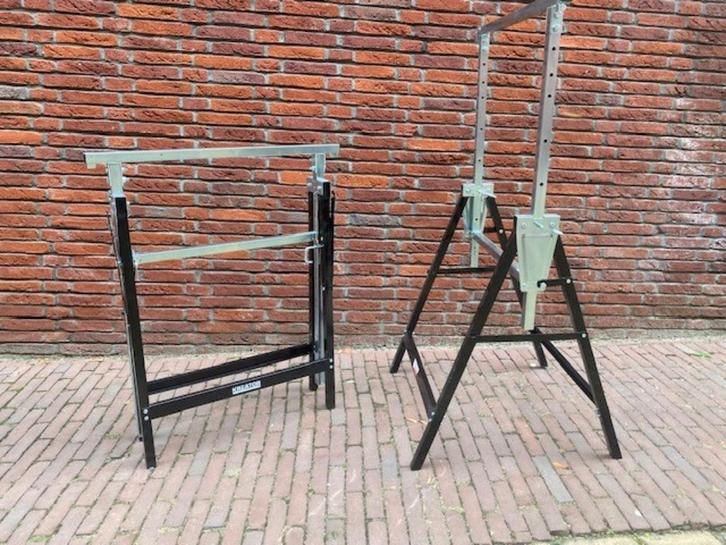 2 schragen, Doe-het-zelf en Verbouw, Steigers, Gebruikt, Overige typen, Minder dan 2 meter, Ophalen of Verzenden