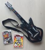 Nintendo Wii Guitar Hero: Warriors of Rock Gitaar + 2 Games, Spelcomputers en Games, Vanaf 12 jaar, Ophalen of Verzenden, Muziek