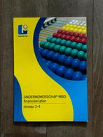 Boek “Ondernemerschap MBO financieel plan, niveau 3-4”, Boeken, OVD-Educatieve Uitgeverij, Ophalen of Verzenden, Zo goed als nieuw