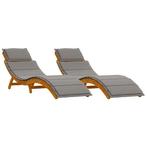 Ligbed 2-persoon 2 pcs Grijs €299, Ophalen of Verzenden, Nieuw