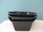 3 zwarte plastic schalen, Ophalen of Verzenden, Zo goed als nieuw
