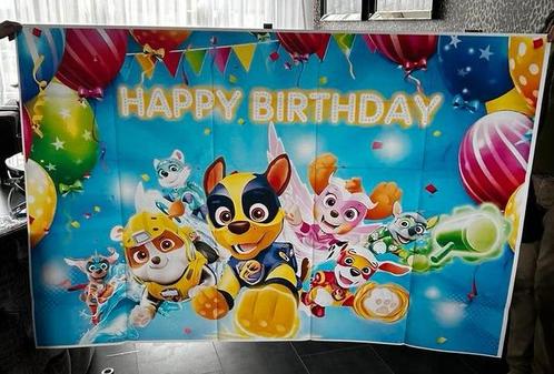 Paw Patrol feest versiering slingers ballonnen achtergrond, Hobby en Vrije tijd, Feestartikelen, Nieuw, Versiering, Verjaardag