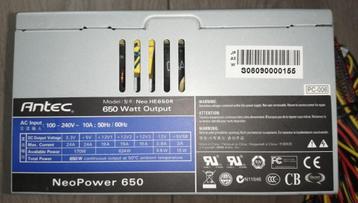 Splinternieuwe Antec NeoPower 650 watt voeding - 1 beschikbaar voor biedingen