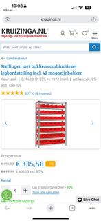 Stellingen met bakken - Magazijnstelling, Doe-het-zelf en Verbouw, Werkbanken, Ophalen