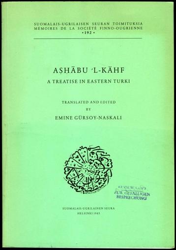 Ashabu 'L-Kahf a treatise in eastern Turki