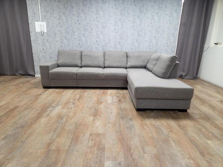 GRATIS BEZORGEN | Zeer Mooi Groot Grijs Hoekbank, Huis en Inrichting, Banken | Bankstellen, Zo goed als nieuw, Hoekbank, Vierpersoons of meer