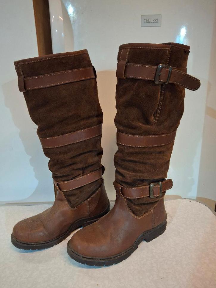 Horka leren laarzen mt 38, Kleding | Dames, Schoenen, Zo goed als nieuw, Hoge laarzen, Bruin, Ophalen
