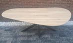 Organische eettafel - 220x110cm - massief eiken - NIEUW, Ophalen of Verzenden, Nieuw, 4 tot 6 stoelen