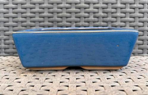 Bonsai schaal licht blauw geglazuurd aardewerk 14,9x10,6x5,5, Tuin en Terras, Bloempotten, Zo goed als nieuw, Aardewerk, Minder dan 25 cm