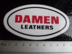 sticker damen leathers logo ovaal vintage, Verzamelen, Stickers, Merk, Zo goed als nieuw, Verzenden