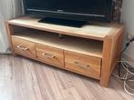 Houten TV-meubel met lades, Ophalen, Gebruikt, 100 tot 150 cm, Teakhout