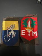 2 emblemen NL Landmacht., Embleem of Badge, Nederland, Ophalen of Verzenden