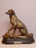 Antiek jacht beeld hond gesigneerd Barys, Ophalen of Verzenden