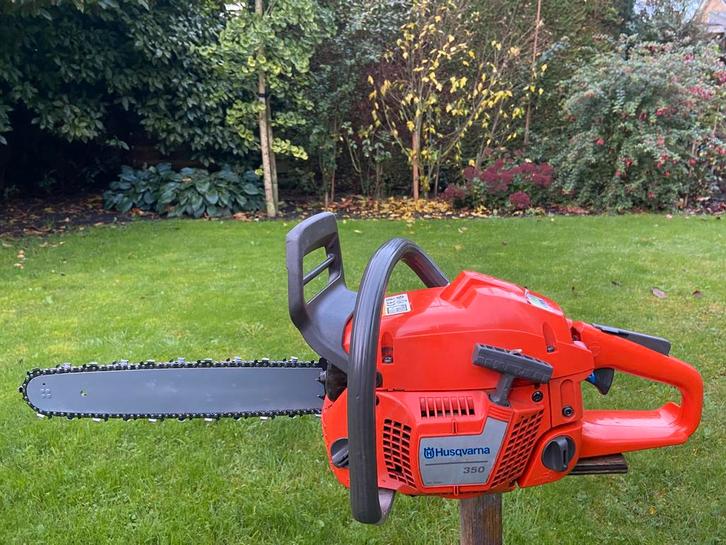 Husqvarna 350 Kettingzaag met nieuwe ketting., Tuin en Terras, Hand-tuingereedschap, Zo goed als nieuw, Ophalen
