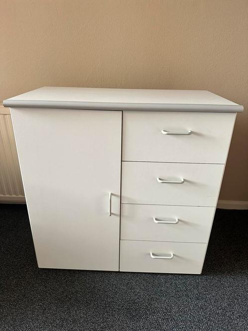 Wit kastje, Huis en Inrichting, Kasten | Ladekasten, Gebruikt, Minder dan 100 cm, 50 tot 100 cm, 25 tot 50 cm, Overige houtsoorten