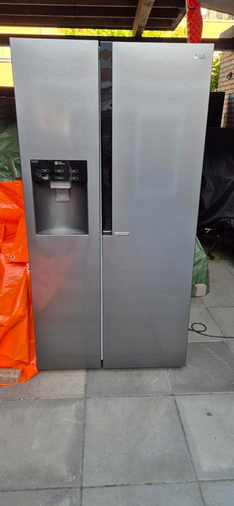 Amerikaanse koelkast LG type GSL360ICEV, Witgoed en Apparatuur, Koelkasten en IJskasten, Gebruikt, Met aparte vriezer, 200 liter of meer