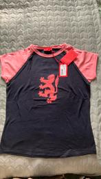 Pringle t-shirt donkerblauw met roze mt M nieuw, Kleding | Dames, Ophalen of Verzenden, Nieuw, Blauw, Korte mouw