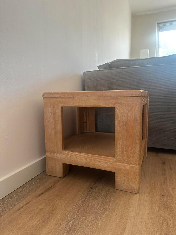Henders & Hazel bijzettafel, Huis en Inrichting, Tafels | Bijzettafels, Gebruikt, Vierkant, 45 tot 60 cm, 55 tot 75 cm, Hout, Ophalen