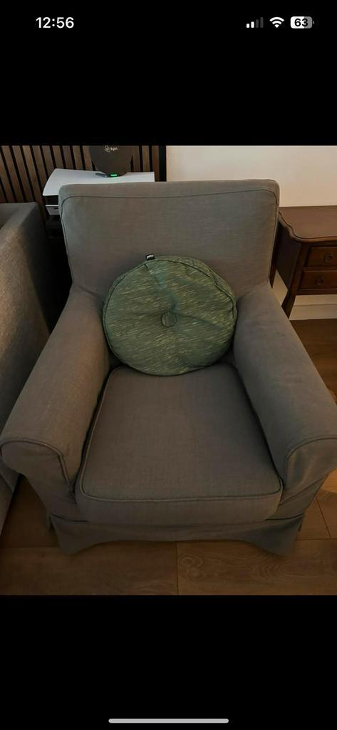 GRATIS ektorp ikea fauteuil grijs, Huis en Inrichting, Banken | Sofa's en Chaises Longues, Gebruikt, Eenpersoons, Minder dan 150 cm