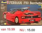 Modelbouw Revell 1:24 Ferrari F 50 Barchetta 7376 modelauto, Hobby en Vrije tijd, Modelauto's | 1:24, Ophalen of Verzenden, Nieuw