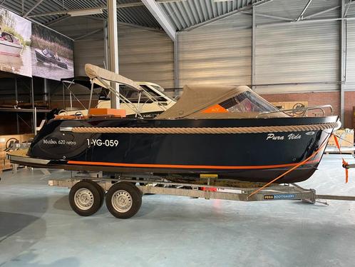 Maxima 620 Retro tender sloep - Honda 60 pk buitenboordmotor, Watersport en Boten, Sloepen, Zo goed als nieuw, 50 tot 70 pk, 6 meter of meer
