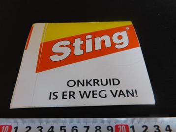 sticker STING onkruid is er weg van  beschikbaar voor biedingen