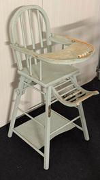 Vintage groene kinderstoel - opknapper, Ophalen, Gebruikt, Overige typen, Afneembaar eetblad