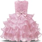 Roze meisjes bloemen jurk prinsessenjurk prinsessen jurkje, Verzenden, Nieuw, Meisje