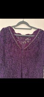 Paarse kanten jurk met kraaltjes - Maat M, Kleding | Dames, Jurken, Maat 38/40 (M), Paars, Ophalen of Verzenden, Zo goed als nieuw