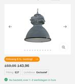 Industriële hanglamp grijs glas 48cm, Ophalen, Gebruikt, Glas, Minder dan 50 cm