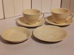 Wood and Sons Servies gele plant opdruk., Huis en Inrichting, Keuken | Servies, Ophalen of Verzenden, Zo goed als nieuw, Bord(en)