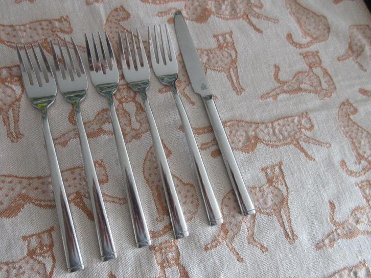 BK Waal Visvorken, Huis en Inrichting, Keuken | Bestek, Gebruikt, Rvs of Chroom, Vaatwasserbestendig, Ophalen of Verzenden