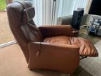 Comfortabele bruin lazy chair, Ophalen, Gebruikt, 75 tot 100 cm, Leer