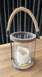 Landelijk windlicht kaarsen kandelaar, Ophalen, Zo goed als nieuw, Overige materialen, Minder dan 25 cm