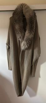Lanvin Lang Vest met Bontkraag, Beige, Ophalen of Verzenden, Gedragen, Maat 38/40 (M)