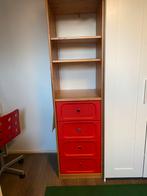 IKEA Grenen Kast met Rode Lades, Ophalen, Minder dan 50 cm, Gebruikt, Met lade(s)