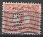 Zegel met perfin TBN., Verzenden, T/m 1940, Gestempeld